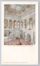 Washington D.C. Library of Congress Central Stair Hall Detroit Pub UDB Postcard picture