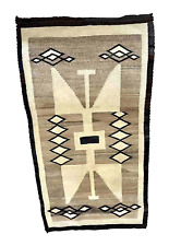 Vintage Crystal Navajo Authentic rug Runner Diamond Pattern 51”x28” Handspun picture