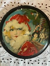 1920’s CANCO BEAUTEBOX TIN HENRY CLIVE CHRISTMAS LADY picture