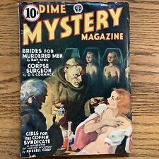 DIME MYSTERY MAGAZINE April 1940 Vintage Pulp Magazine HG picture