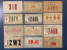 VINTAGE AMATEUR RADIO QSO CARDS - 1920's - LOT OF 12 picture
