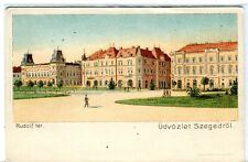 Hungary Szeged - Rudolf-ter old vintage postcard picture