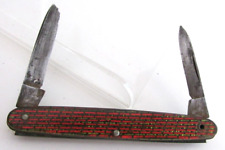 Antique HIBBARD SPENCER & BARTLETT Fancy Handle Pen Knife, 2 blade Pocket Knife picture