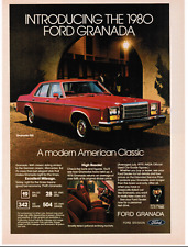Ford Granada ESS Sedan Car 1980 - 1979 Vintage Print Ad Ephemera picture