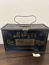 VINTAGE MAYO'S TOBACCO TIN EMPTY LUNCH BOX STYLE HANDLE CUT PLUG picture