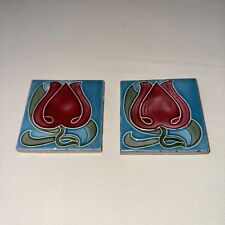 Alfred Meakin Ltd. One Lot of 2 Antique Tile 3”X3”X 1 Cm. Made in England picture