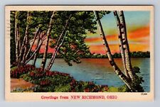 New Richmond OH-Ohio, General Greetings Lake, Antique, Vintage PC c1949 Postcard picture