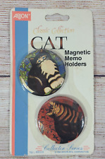 Vintage Arjon Cat Fridge Magnet Memo Holders Classic Collection New Old Stock picture