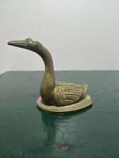 Vintage Miniature Brass Duck Goose Bird  1 3/4