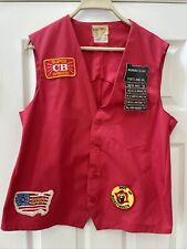 VTG CB Ham Radio Club Vest Morning Glory Portland, OR Patches Pins Painted 1/1 picture