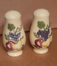 Pair Of Salt & Pepper Shakers Ceramic fruit grapes pear picture