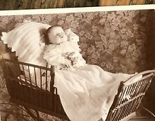 Photo of Post Mortem Baby in Carriage, Wellington, Ohio, 1800s Cabinet Card picture
