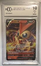 Pokemon Sword and Shield Victini V 10 Mint Or Better BCCG Rare Card picture