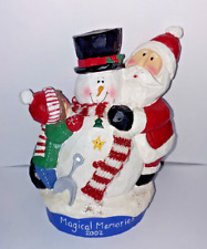 Eddie Walker MAGICAL MEMORIES Christmas Figurine 2002 Santa Snowman picture