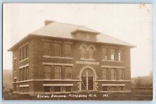 Pittsburg New Hampshire NH Postcard RPPC Photo School Building c1910's Antique picture