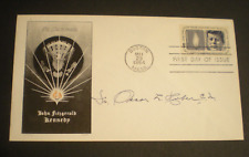 SIGNED FIRST DAY COVER FR OSCAR L HUBER GAVE LAST RITES  JOHN F KENNEDY PARKLAND picture