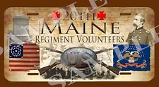 20th Maine Volunteers American Civil War Themed vehicle license plate picture