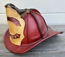 Antique Cairns & Bros San Francisco High Eagle Leather Fire Helmet picture