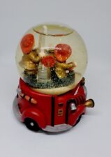 Vintage Firefighters And Dalmatians Hard To Find Snow Globe Music Box picture