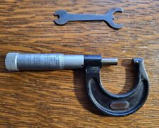 Vintage L. S. Starrett No. 211 Rounded Anvil Micrometer  0-1