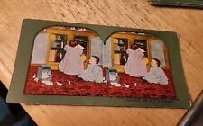 1898 Antique Stereoview card Unattended Children Create Havoc When Ma's Away picture