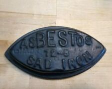 Vtg. AsBESTos Sad Iron 72-B Antique Heavy Cast County Decor Old Door Stop Weight picture