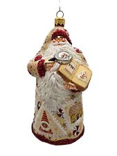 Patricia Breen Evans Santa Claus Gingerbread Peppermint Christmas Tree Ornament picture
