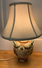 Vintage Portugal Majolica Pottery Table Lamp Hand Painted Signed picture