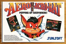 1993 Aero the Acro-Bat SNES Genesis Vintage Print Ad/Poster Video Game Promo Art picture
