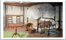 Postcard - Bedroom, Historical House - Ipswich, Massachusetts picture
