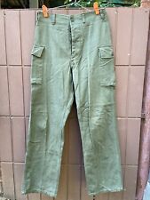 VTG Orig Vietnam War 1972 ROK South Korea ARMY HBT Trousers Pants.Side Pockets. picture
