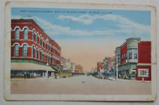 D2440 Postcard DeKalb IL Illinois East Lincoln Highway east -creasing picture