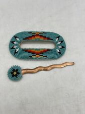 Handcrafted Native American Beaded Hair Stick Barrette picture