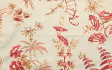 SCALAMANDRE Shantung Garden Bloom Remnant New Floral Linen Remnant New picture