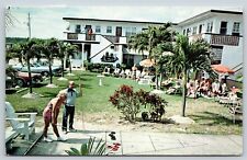 Vintage 1988 Postcard Cape Cod Motel Hollywood-By-The-Sea FL Florida, F3 picture