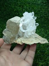 Quartz Cluster with Calcite Twin Crystals from Balochistan Pakistan  picture