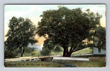 Round Pond ME-Maine, Scenic View Munroe Bridge, Antique Vintage Postcard picture
