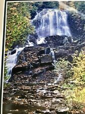Signed Waterfall Matted Print By Samuel Joseph Becasse 7x10