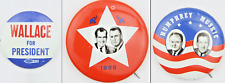 VTG 1968 President Campaign Pin Button Lot Richard Nixon Humphrey Wallace Repro picture