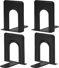 Metal Library Bookends Book Support Organizer Bookends Shelves Office 4 Piece picture