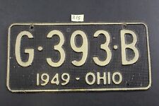 VINTAGE - 1949 OHIO LICENSE PLATE - G 393 B (B15 picture