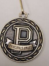 Principal's Award, gold color medal with lanyard, engraved for you, 2