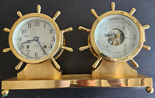 RARE CHELSEA Ship's Bell Clock & Barometer Set Columbus 500 Year Limited Edition picture
