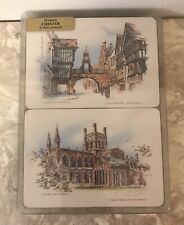 Coasters 6 Salmon Series Cork Made in England Four Views Of Historic Chester picture