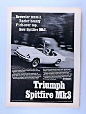 1967 Triumph Spitfire MK3 Convertible Vintage Original Print Ad  8.5 x 11