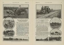 1917 Avery Co. True Centerfold Ad: Tractors for Plowing & Road Grading - Peoria picture