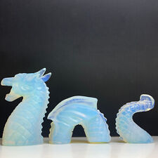 309g Natural Crystal Mineral Specimen. OPAL. Hand-carved. Exquisite Dragon.GIFT picture