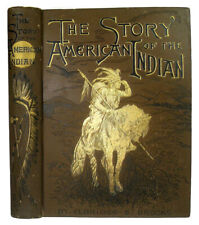 1887 AMERICAN INDIAN BOOK ANTIQUE ILLUSTRATED TRIBES MASSACRES WAR US VERY RARE picture
