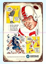 collectible  wall art 1968 Bob Hope Football Cartoon metal tin sign picture