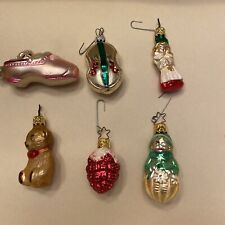 Lot Of 6 Vintage Antique Mercury Glass Christmas Ornaments, W Germany picture